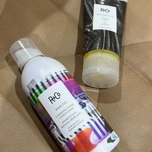 R+Co gel and cleansing foam conditioner duo